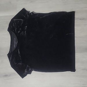 Aeropostale Short Sleeve Black Velvet Top